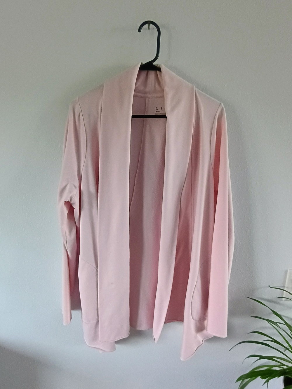 LIVI Lane Bryant Blush Pink Open Front Cardigan Sweater Pockets Women's 18/20